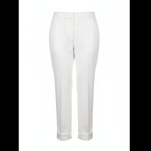 Kate & Mallory Women’s 24W High Rise Cuffed Cropped Dress Pants Winter White